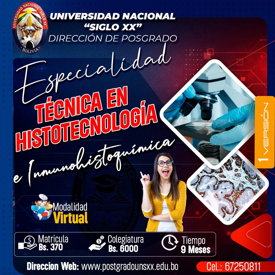 TÉCNICA        EN HISTOTECNOLOGÍA E INMUNOHISTOQUÍMICA