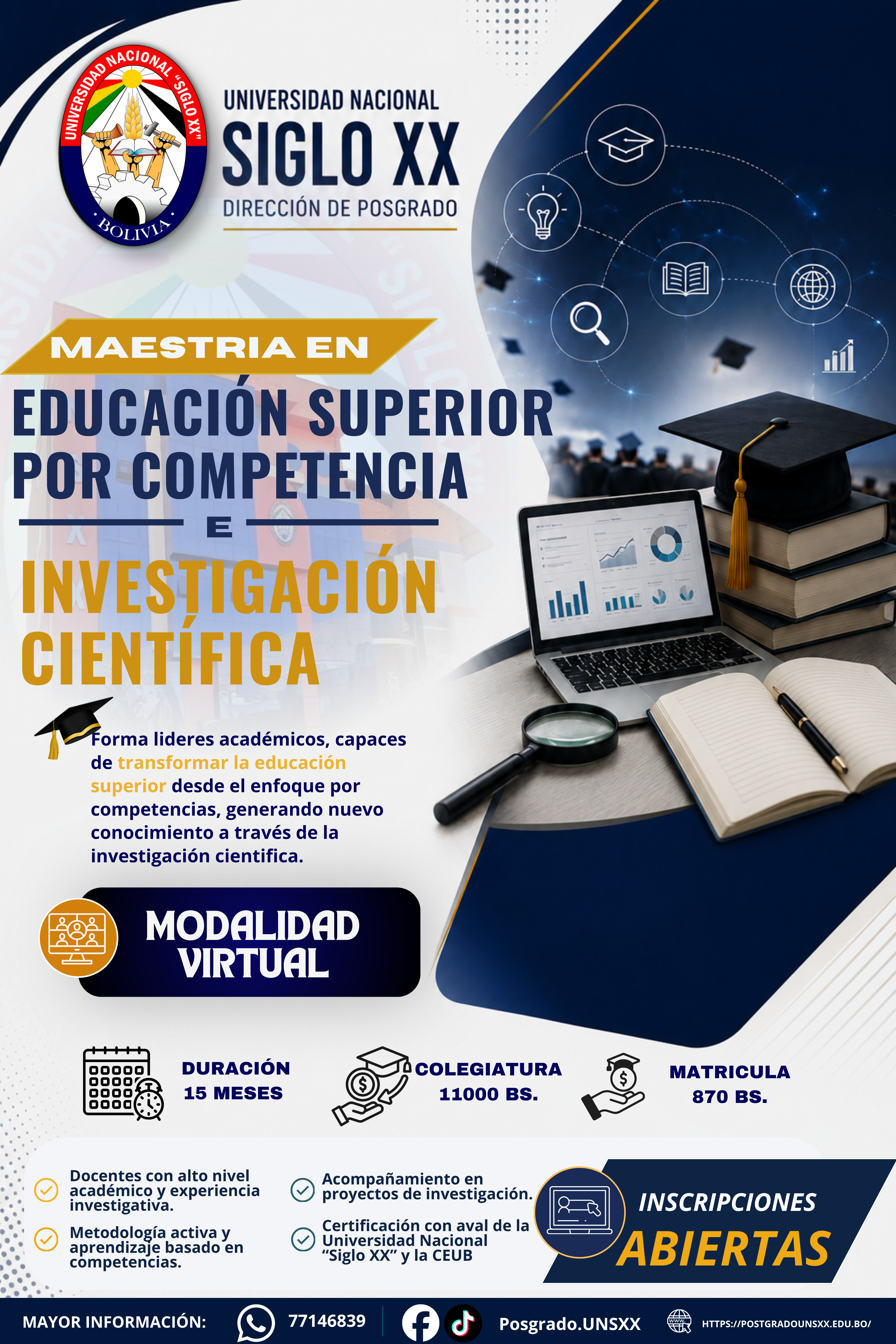 Maestría en EDUCACIÓN SUPERIOR  POR COMPETENCIA E INVESTIGACIÓN CIENTIFICA